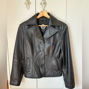 WILSON Y2K ‘90s Black Leather Jacket